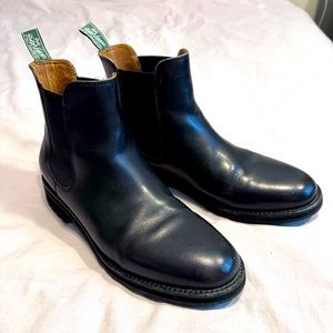 Ralph Lauren Black Leather Chelsea Boots - Men’s 11